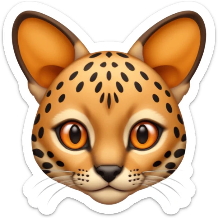 Draw an emoji of the face of an ocelot. sticker