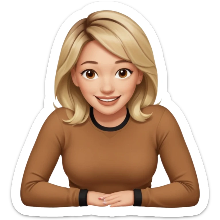 cinematic realistic ultra HD Hilary Duff lies on the floor in black panties and a retro brown pullover sticker