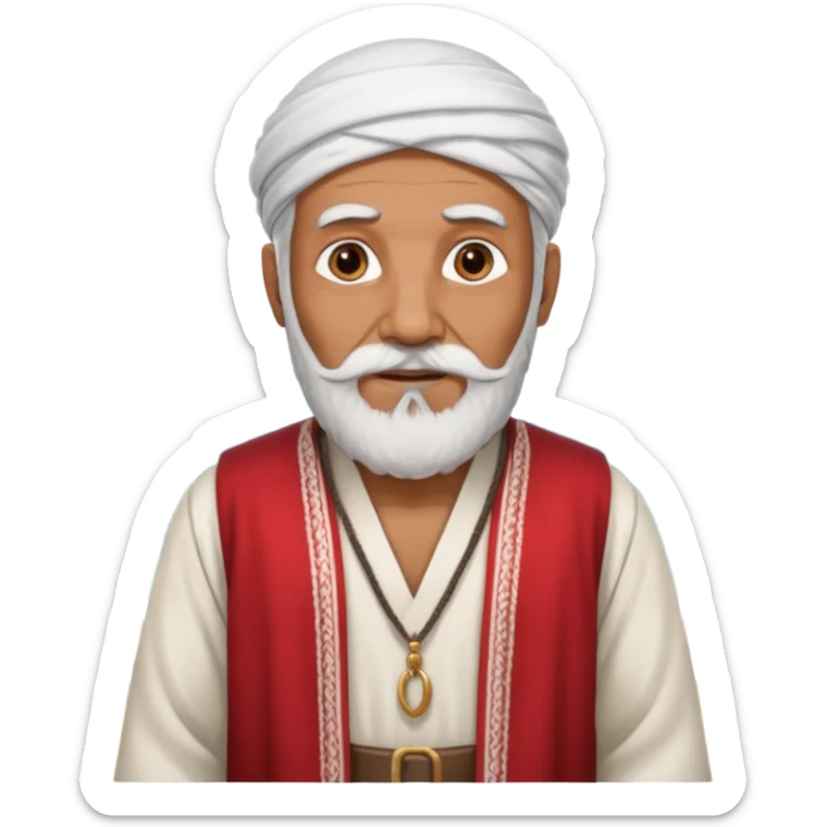 old emirates guys wearin gUAE cloths with white beared .. he works in the sea sticker