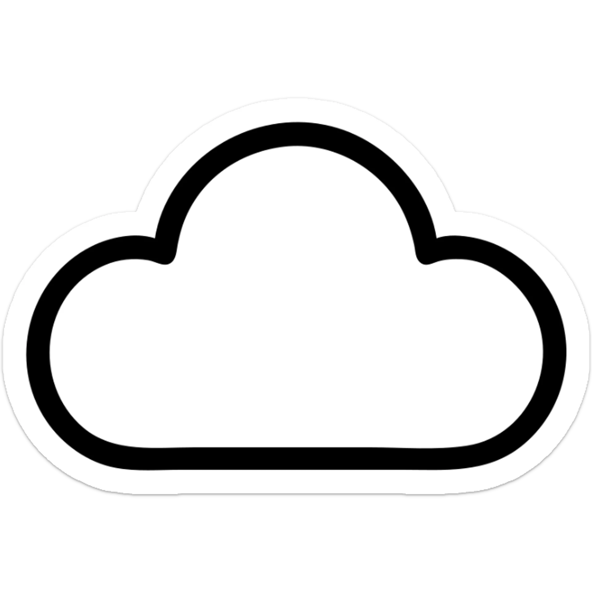 облако 3 выступами sticker