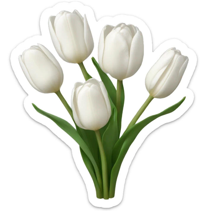 White tulips sticker