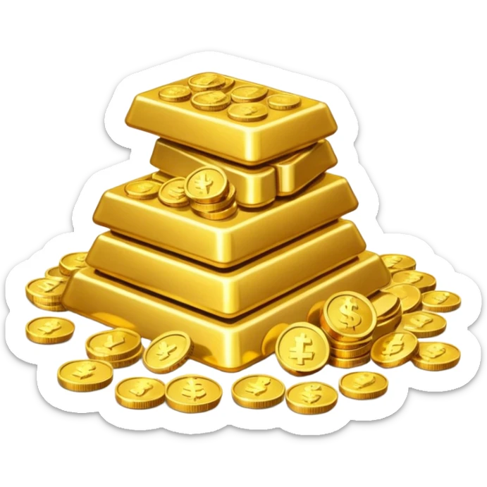 Dragon Hoard pile of gold without the dragon like in the movies so many gold were dragon sleep but dragon just went out  sticker