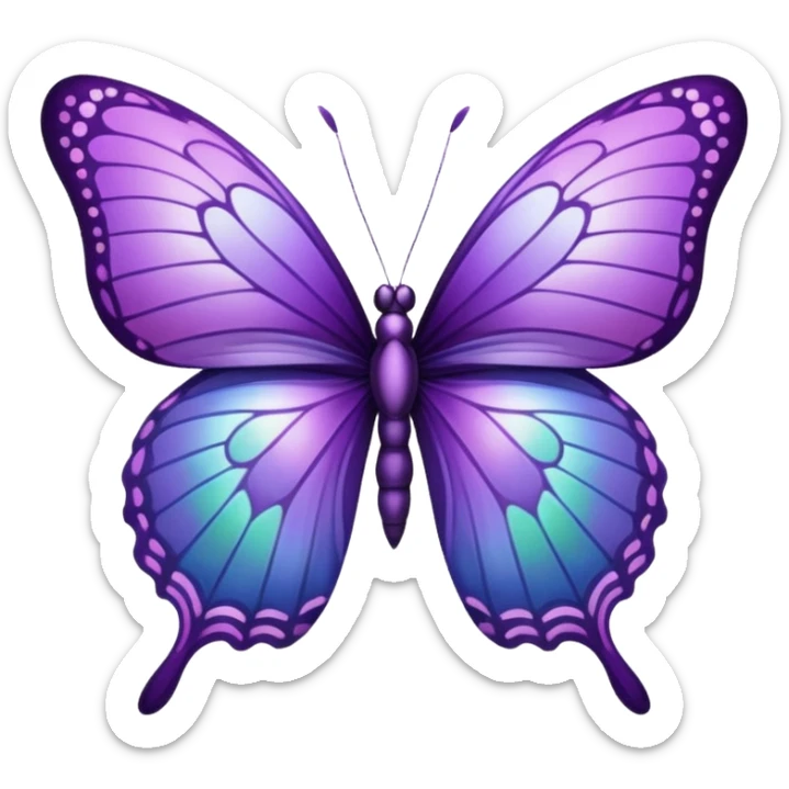 Purple butterfly  sticker