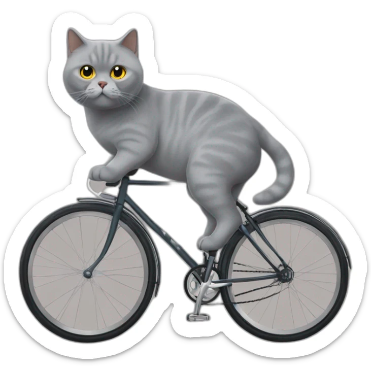 British-shorthair-bicyce sticker