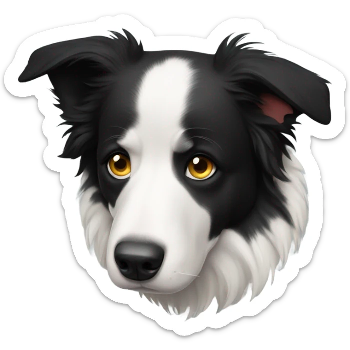 Border collie sad sticker
