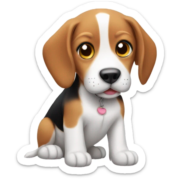 Beagle puppy sticker