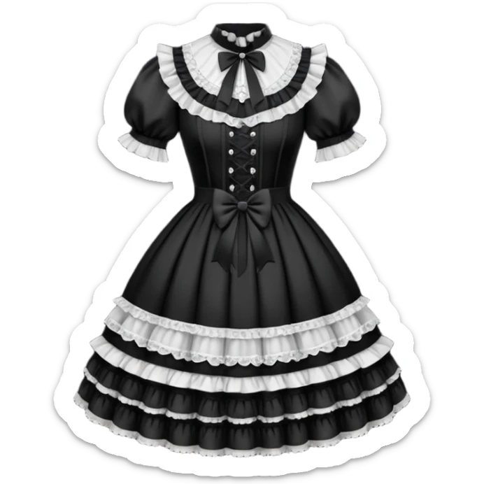 Gothic Victorian antique vintage edgy cute Lolita dress apparel clothing  sticker