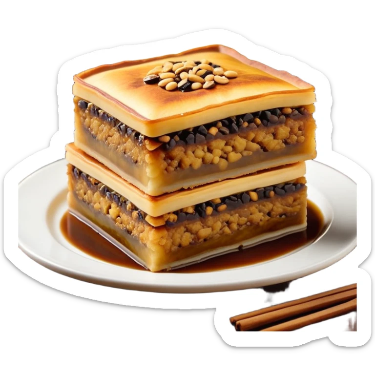 martabak manis-cinematic-realistic-martabak manis-dish-emoji,-depicted-as-a-single,-square-slice-of-sweet,-thick-martabak manis-with-a-rich,-indulgent-filling,-rendered-with-detailed-textures-and-vibrant,-appetizing-lighting sticker