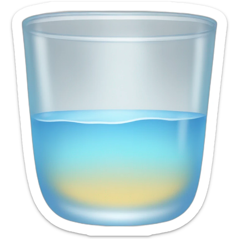 glass of water, ios emoji type sticker