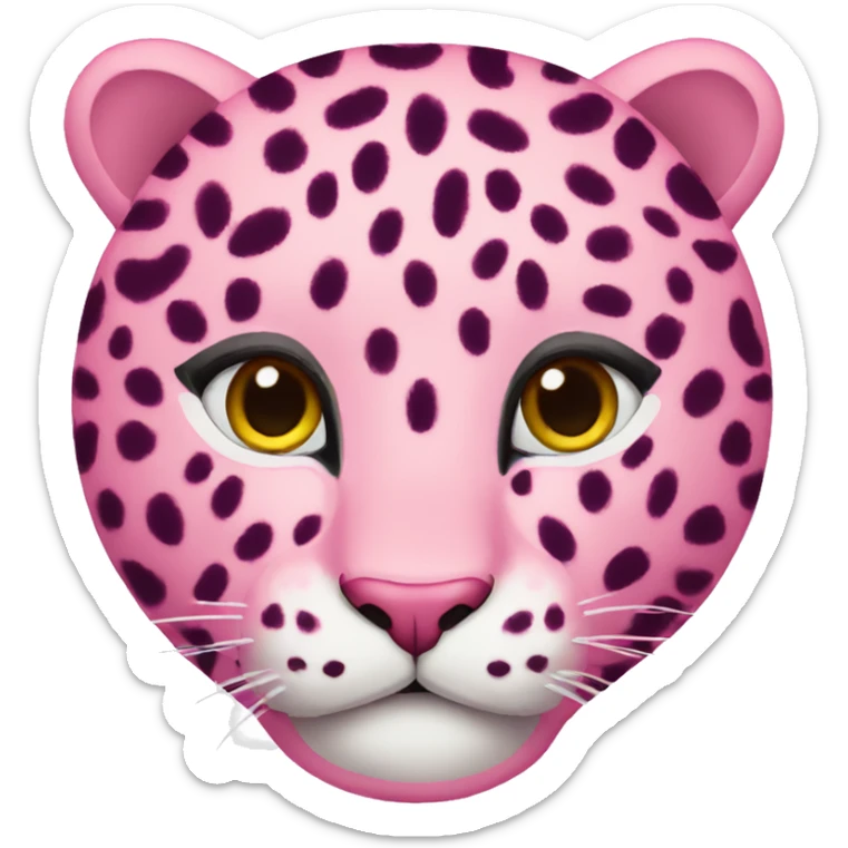 pink leopard sticker
