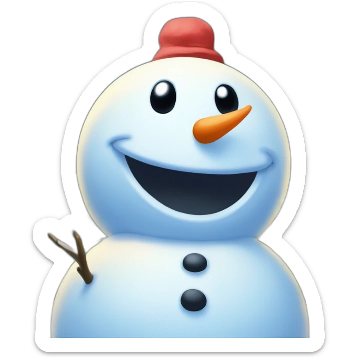 Snowman Statue Epic Mystery Legendary NewYear PokemonTheme Pokeball Snowfall Snowballs sticker