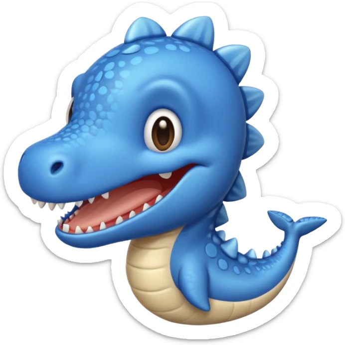 As un emoji de el dinosaurios ANQUILOSAURIO de perfil en color azul que sea bebe y tenga un efecto mas animado que sea mas animado y sin tantos picos pero que sea ANQUILOSAURIO  sticker