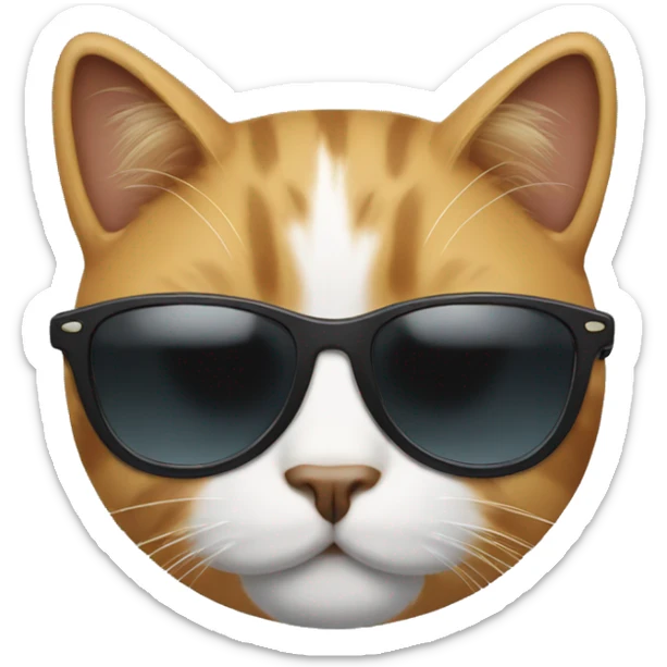 Cat with sunglasses sticker