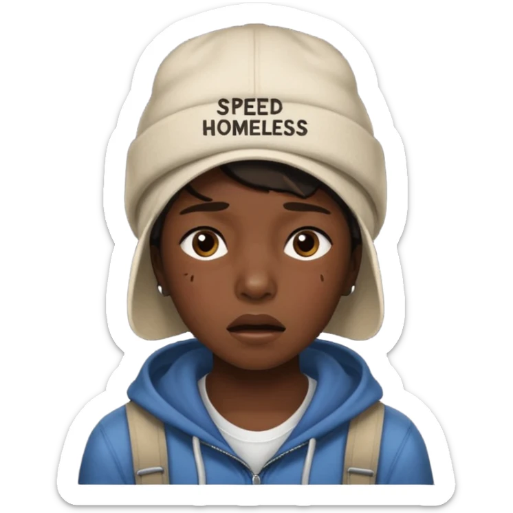 Do a emoji about the meme of the streamer speed “Speed I need this my mom is kind homeless” sticker
