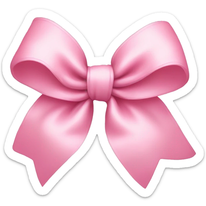 baby pink bow sticker