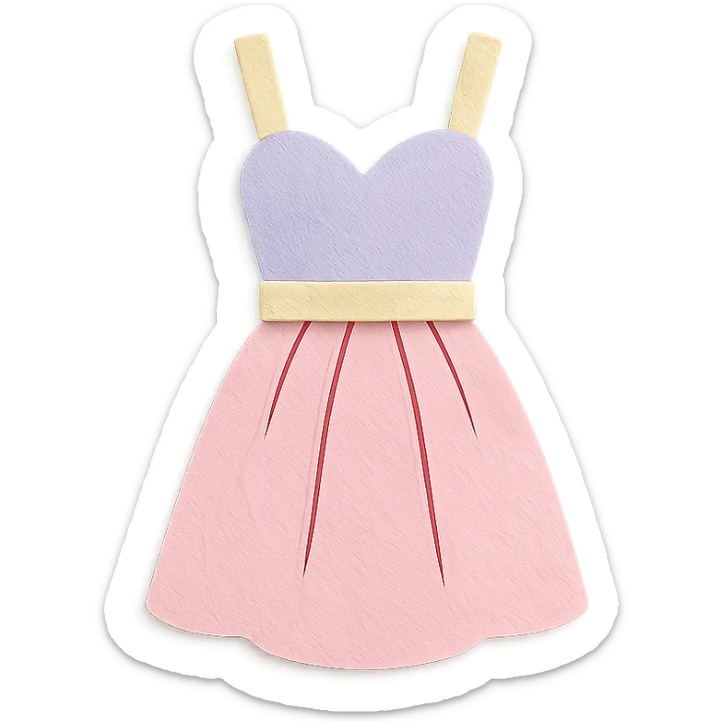 pastel-colored sundress sticker