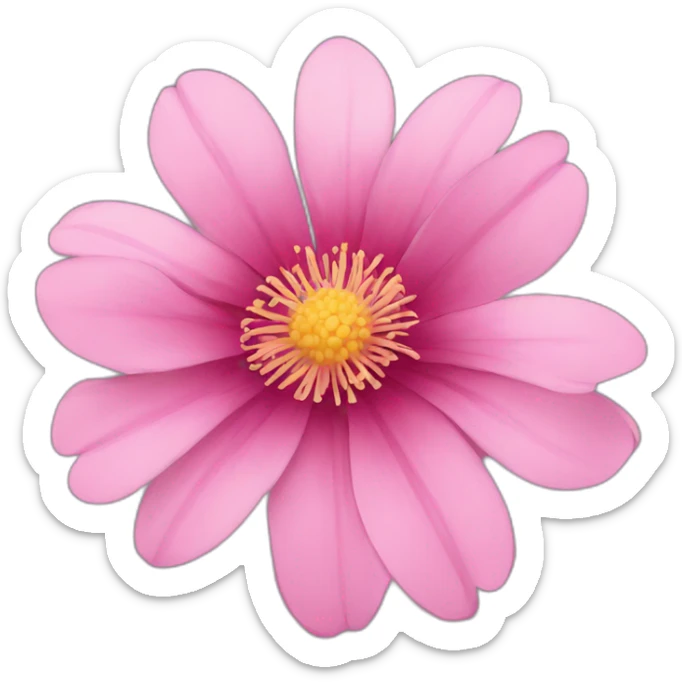 pink flower sticker