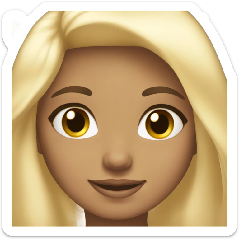 Blonde hair brown eyes girl wishing a Happy New Year sticker