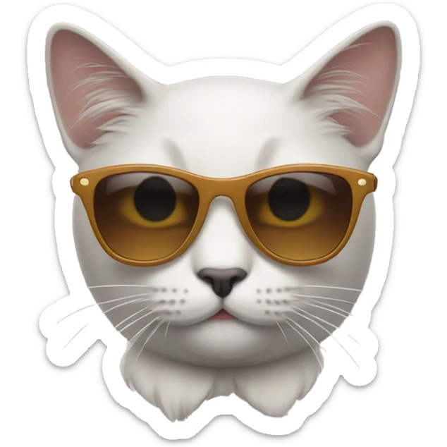 Cat with sunglasses sticker