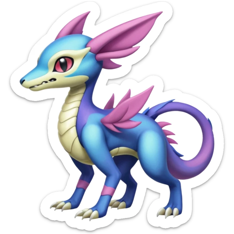 Meloetta-Sergal-Cresselia-Palkia-Stitch-Fakémon-creature-hybrid sticker