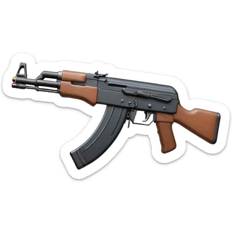 an ak47 with no stock kind of like the draco(a compact assault rifle founded in romania) sticker
