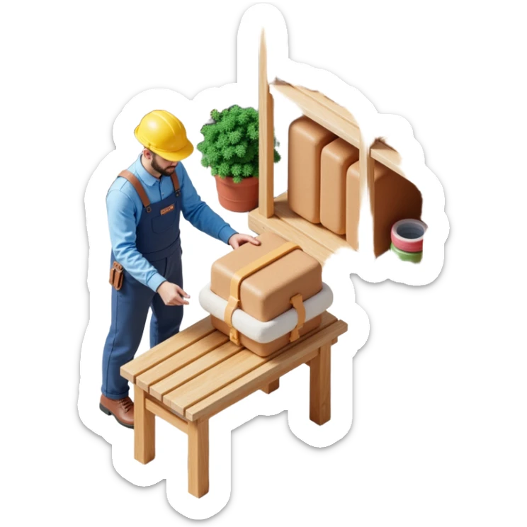 a worker in factory
 sticker