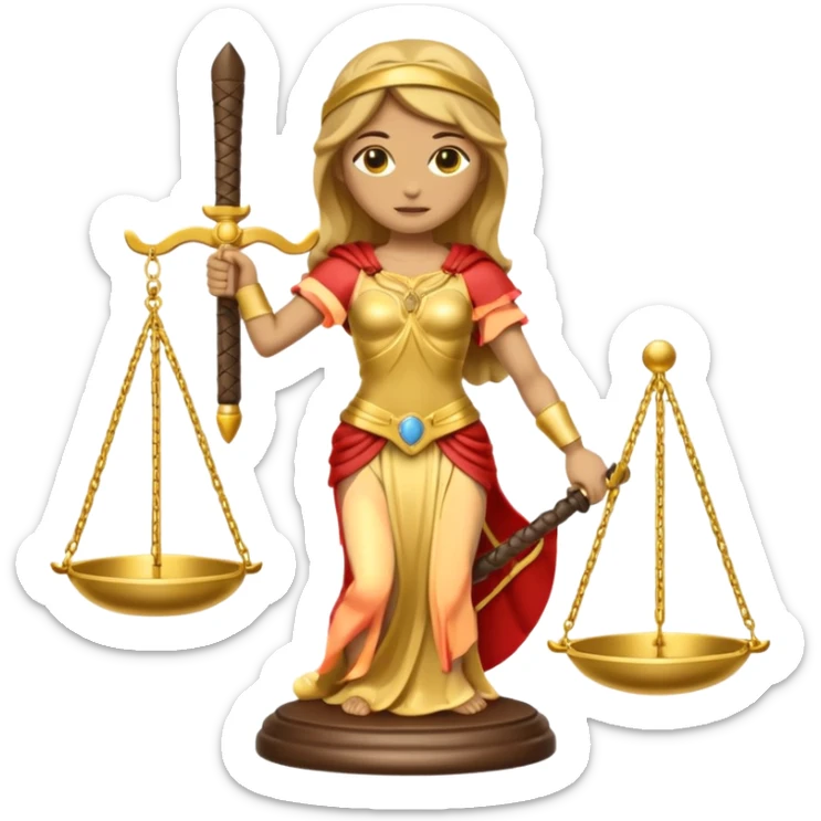 I want you to generate me a set of emojis about law, for example lady justice, a gavel and scales sticker