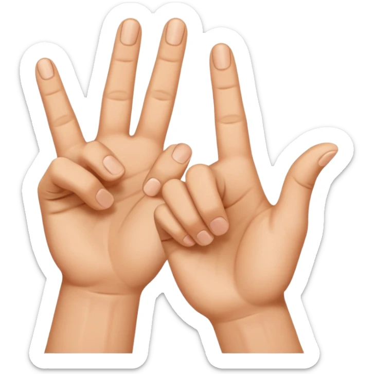 Le signe du rappeur Jul, avec les 2 mains: pouce sur le côté et index et majeur levés. Mis côte à côte, formant les lettres JUL sticker