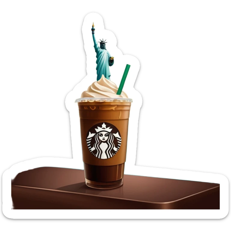 Starbucks iced coffee with Dubai chivalry bar with green filling and burn Khalifa  sticker