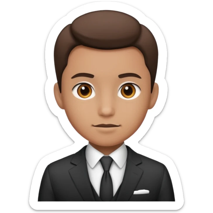 a liittle tired and frustrated entepreneur (only his face). with suit and only a little bit emotional face. young entepreneurs with various suits, but in classic colours. various hair. one person per one emoji. give me a few options. not so tired, more like normal face. not too irritated. sticker