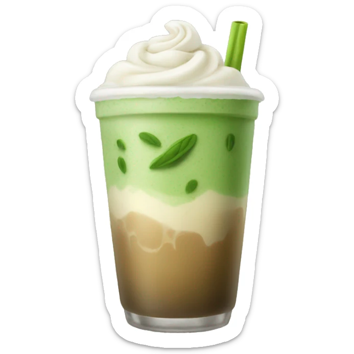 Iced matcha latte sticker