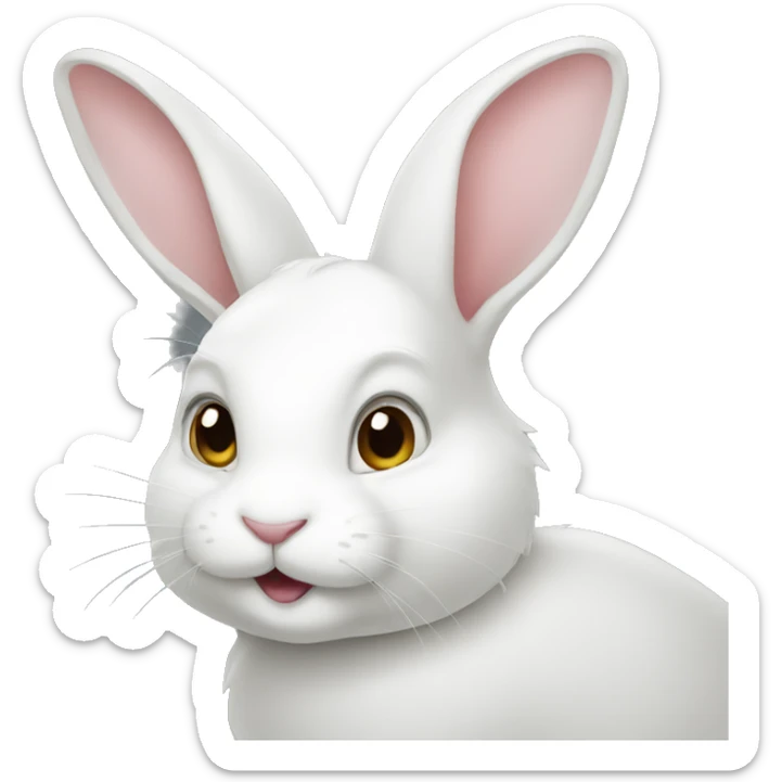 White rabbit sticker