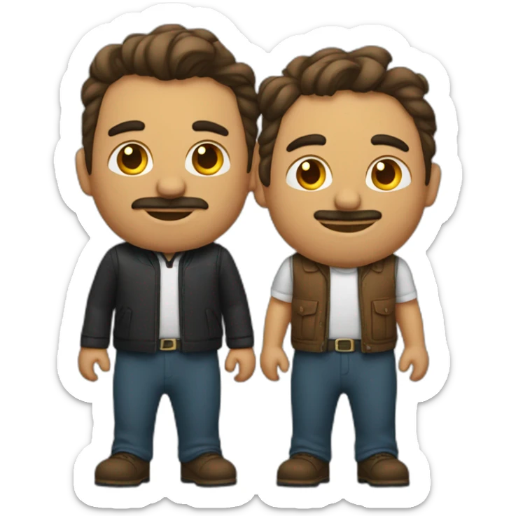 pareja de hombres sticker