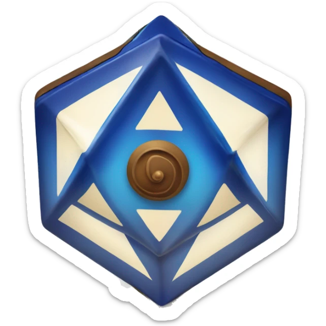 Jewish dreidel a four-sided spinning top, played during the Jewish holiday of Hanukkah sticker