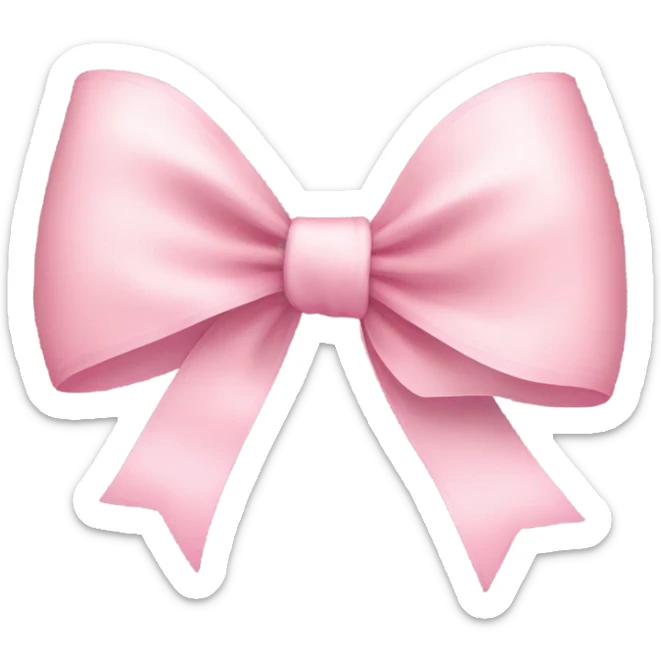 light pink ribbon bow sticker