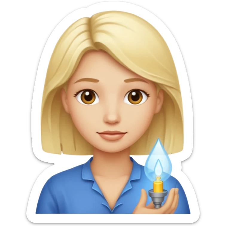 Blond lightworker sticker