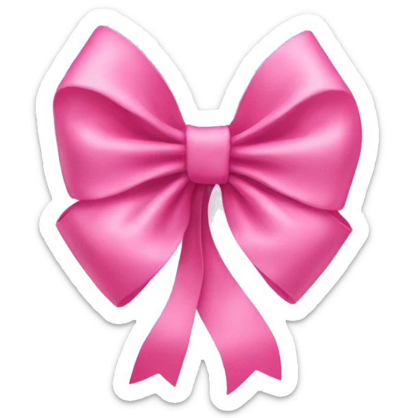 Pink bow sticker