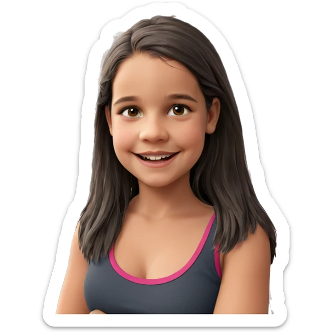 smiling girl in urban setting sticker