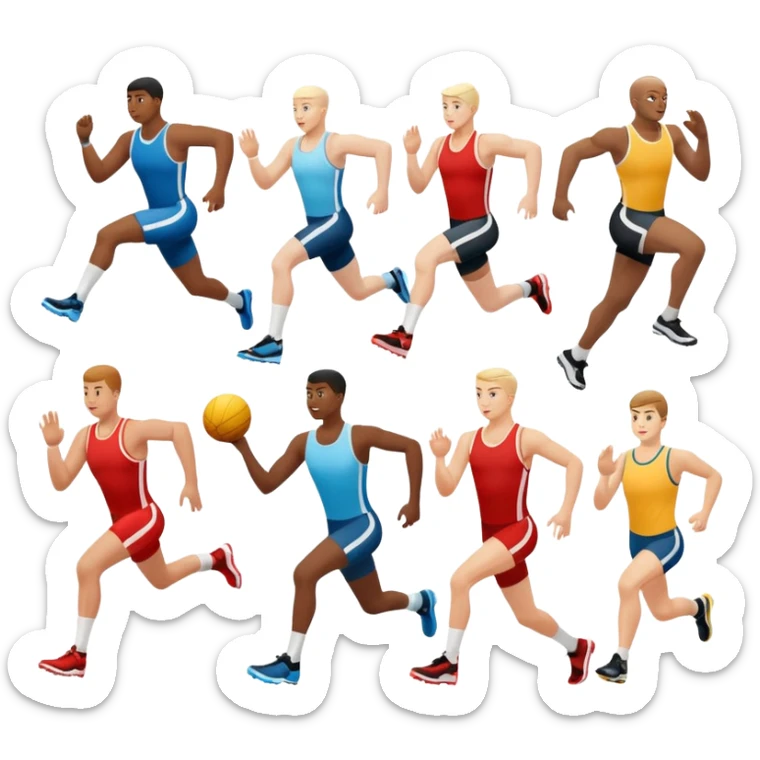 des athletes HANDICPÉS avec des protheses de jambes qui font du handisport sticker