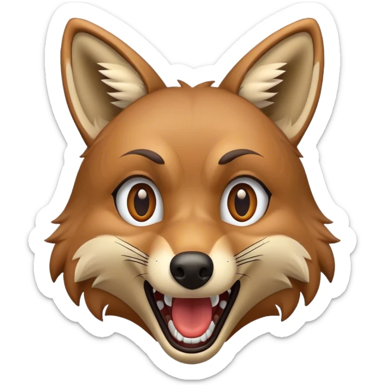 Excited Coyote  sticker