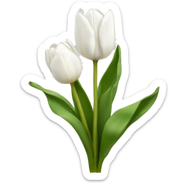 white tulips sticker