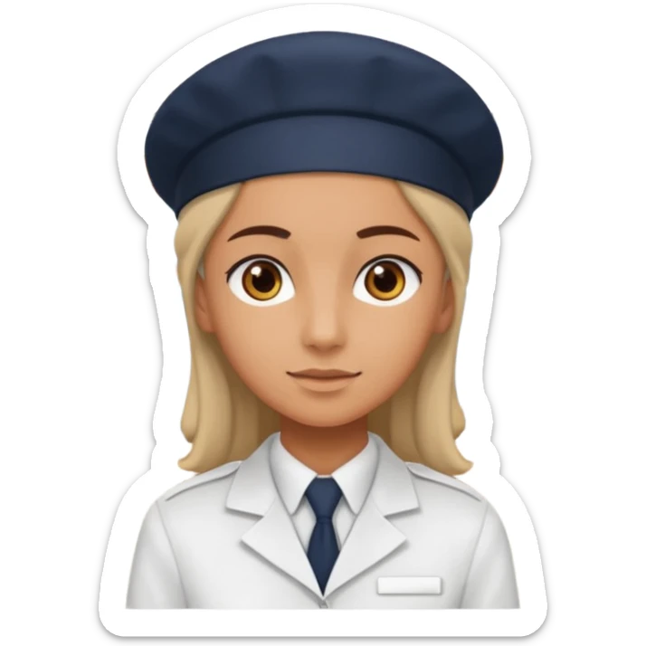 hazme una persona atendiendo en un comedor universitario detras de una vitrina sticker