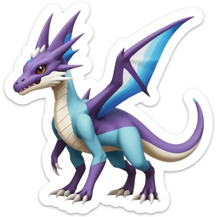 Noivern-Latios-Marowak-Lugia-Fakémon-hybrid-creature (full body)  sticker