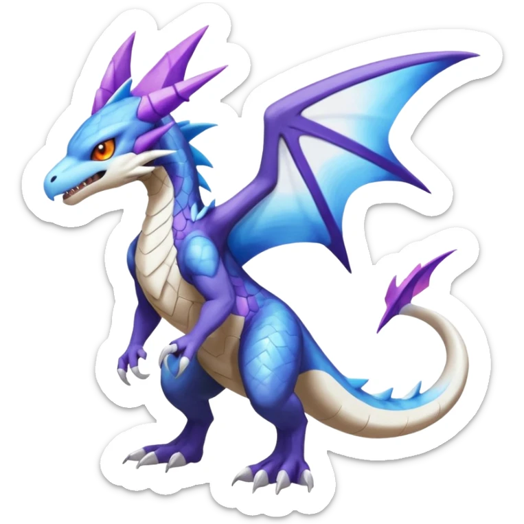 Shiny Noivern-Latios-Marowak-Lugia-Fakémon-hybrid-creature (full body)  sticker