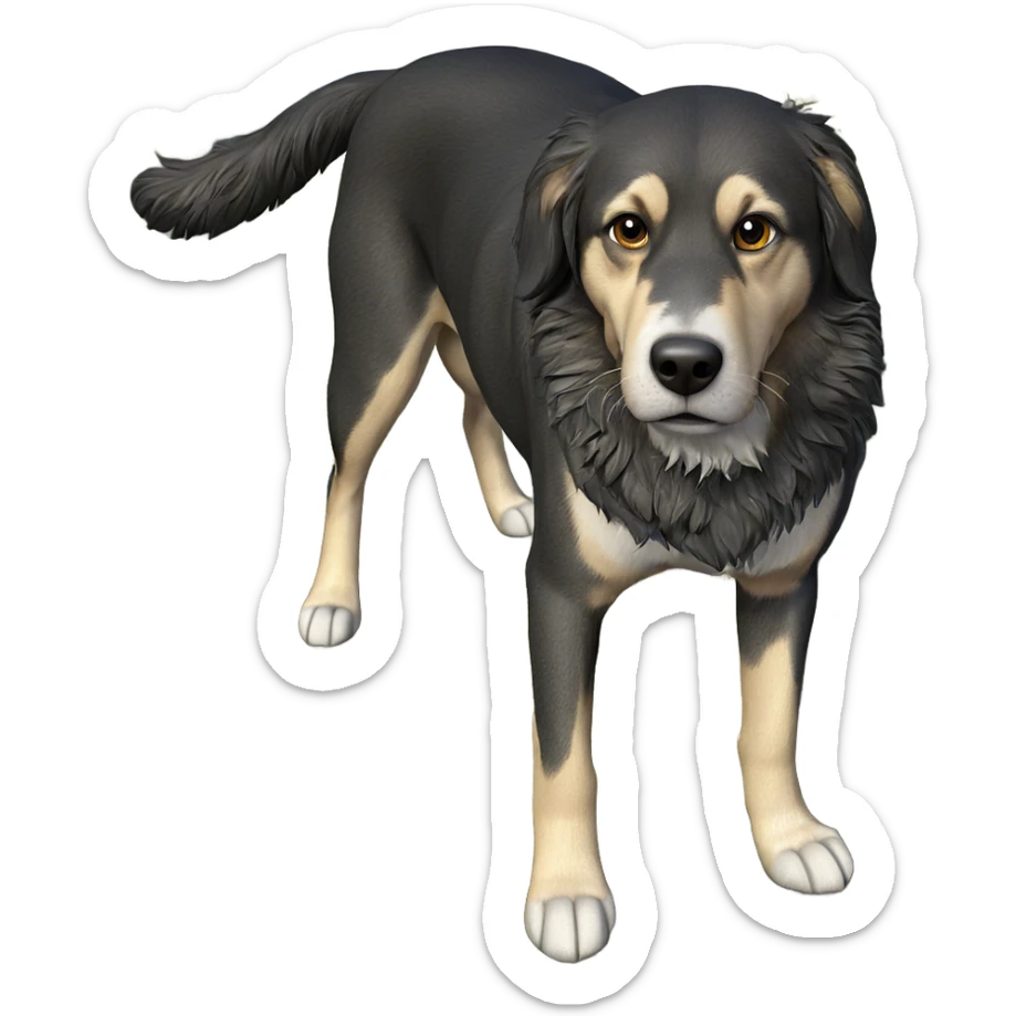 realistic dog in nature sticker