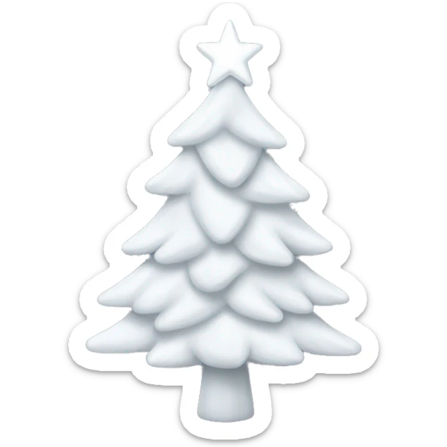 White christmas tree  sticker