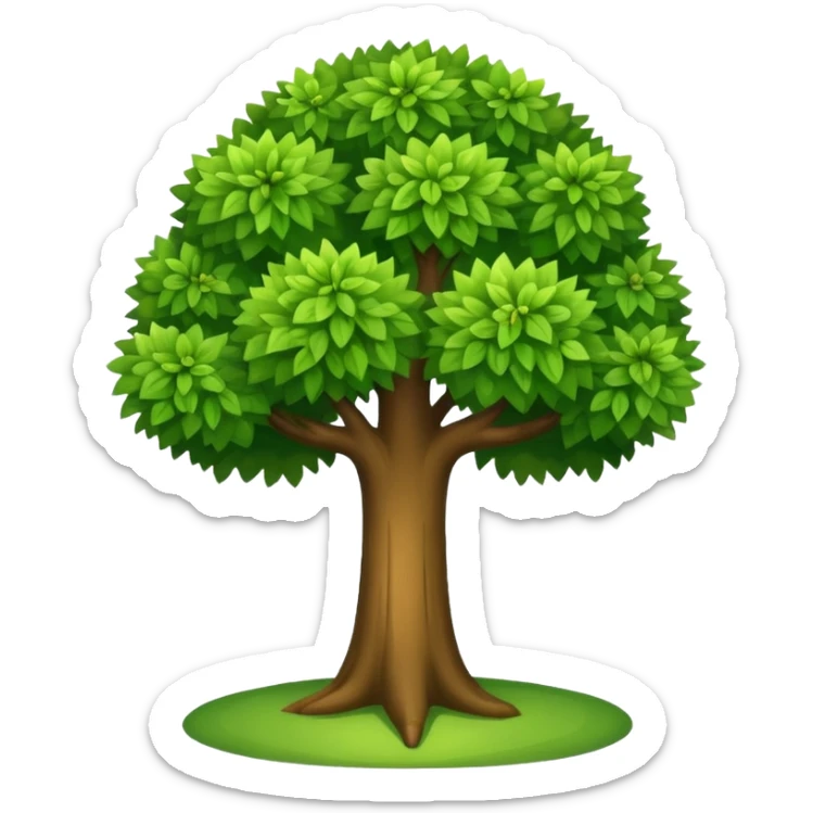 árbol frondoso celebrando el Día del Árbol sticker