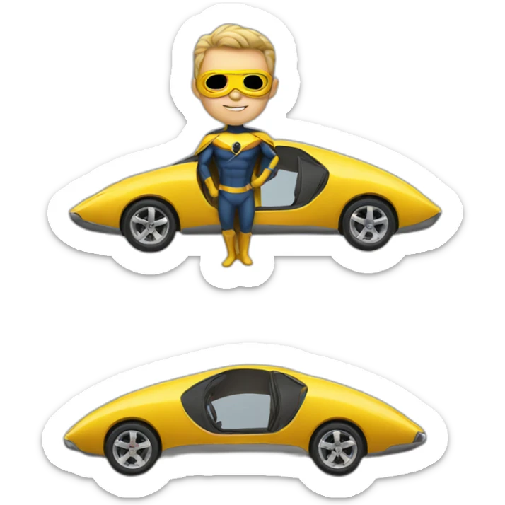 car superhero sticker