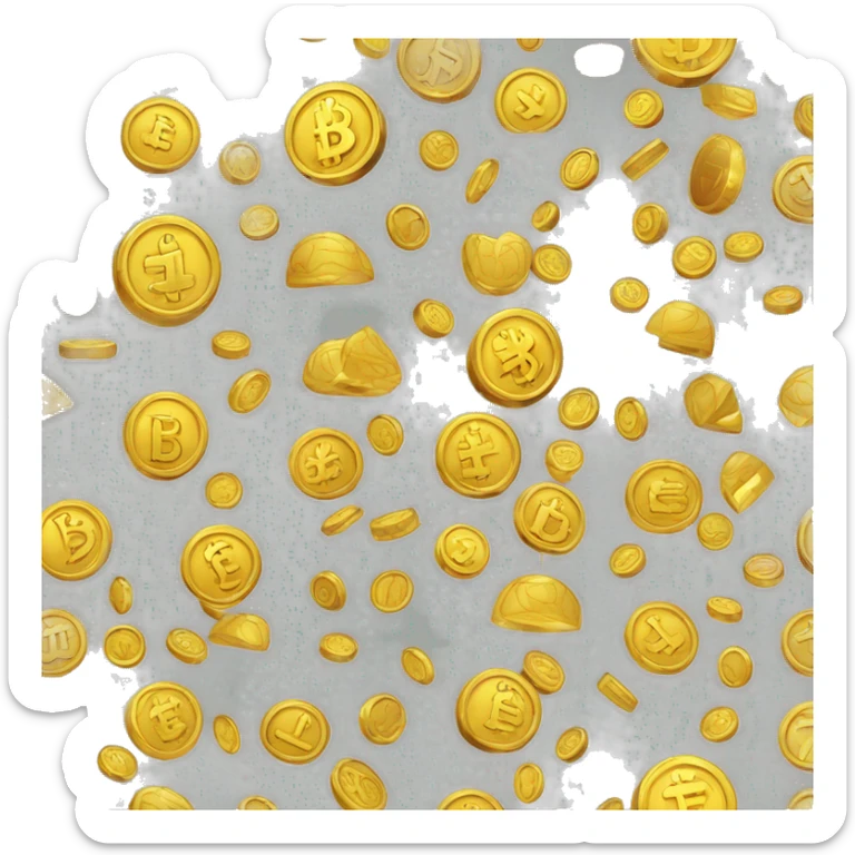 crypto-monnaie avec des symboles monétaires, des chaînes de blocs ou des pièces de monnaie sticker