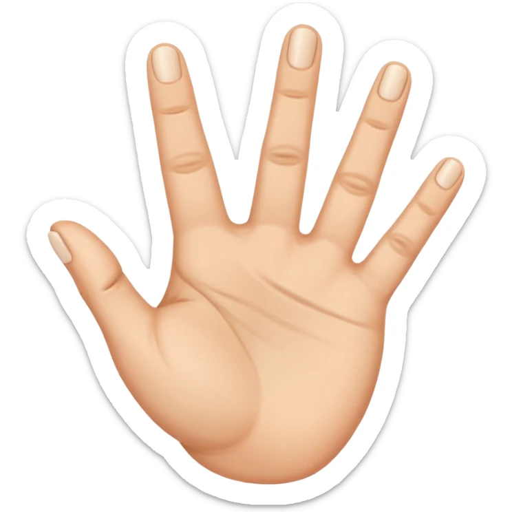 A hand with the thumb and the index finger and the middle finger up and the rest down  sticker